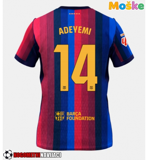 Moške Nogometnih dresov Barcelona Karim Adeyemi #14 Domači 2026-27 Kratki rokavi Moške Nogometnih dresov Barcelona Karim Adeyemi #14 Domači 2026-27 Kratki rokavi
